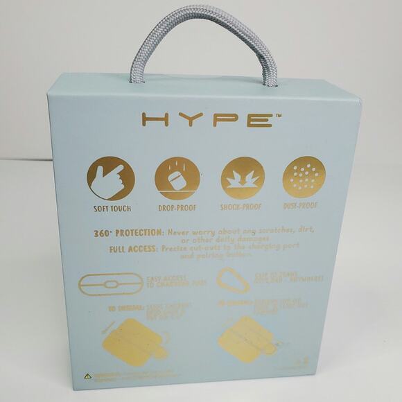 Hype Airpods 3rd generation carrying case light teal soft touch - Picture 2 of 7